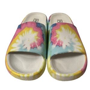 No Boundaries Women’s Tie Dye Rainbow Colored Sandals Size 6